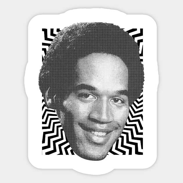 Oj Simpson mugshot Sticker by scallywag studio